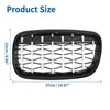 BMW X5 X6 (2008-2013) Black Silver Tone 1 Pair Hood Bumper Grille