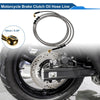 Motorcycle Silver Tone Oil Hose Line 250cm