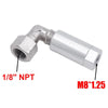 Ford Fuel Rail Pressure Gauge Adapter & 90 Degree Swivel Fitting