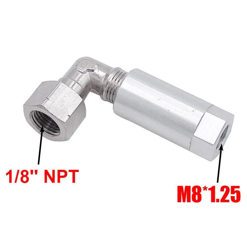 Ford Fuel Rail Pressure Gauge Adapter & 90 Degree Swivel Fitting