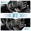 Ford Mustang 3 x Carbon Fiber Steering Wheel Sticker Trim (2015-2020)