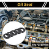 Oil Seal Rotary Shaft Seal NBR Rubber 40x70x10mm Black 5 Pcs