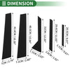 Ford Fiesta (2011-2015) Black 10 Pcs Door Pillar Window Trim