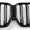BMW X6 G06 X6M F96 Gloss Black Dual Slat Front Kidney Grille (2020-2023)