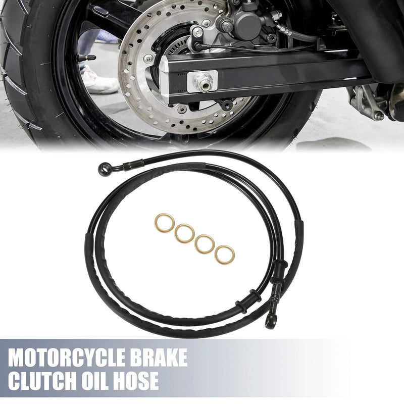 Motorcycle 165cm 64.96" Motorcycle Clutch Oil Hose Throttle Pipe Black