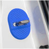 4 x Universal Blue Carbon Fiber Door Lock Striker Cover Trims