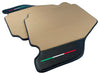 Ferrari F430 (2004-2009) - Carpet, Carbon Fiber, Leather Beige Floor Mats