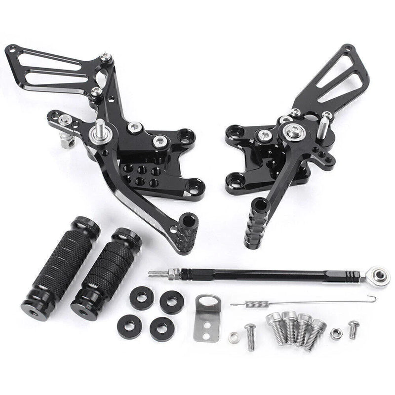Suzuki GSXR1000 (2000-2004), GSXR600 / 750 (1996-2005) Black Rearsets Foot Pegs