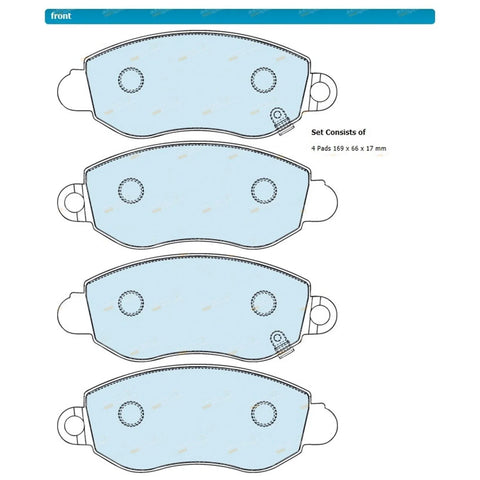 Ford Transit Van Ute RWD Front Disc Brake Pads (2001-2006)