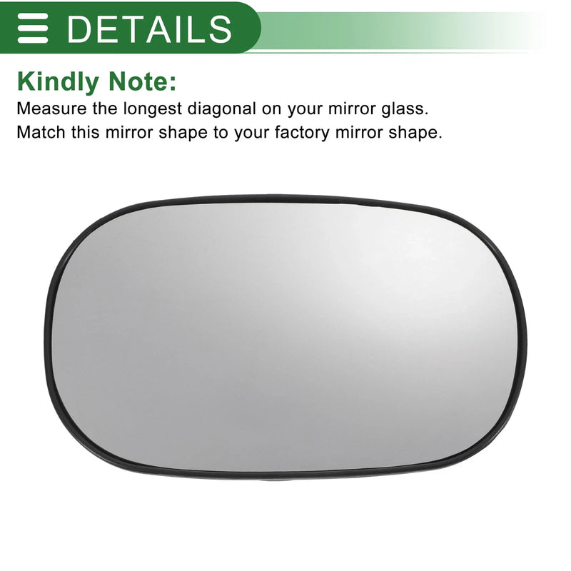 Ford Ka Left Side White Convex Mirror Glass (1996-2008)