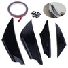 4 x Car SUV Bumper Canard Splitter Diffuser Valence Spoiler Lip Gloss Black