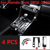 Honda Civic Carbon Fiber Console Shift Panel Cover (2016–2020)