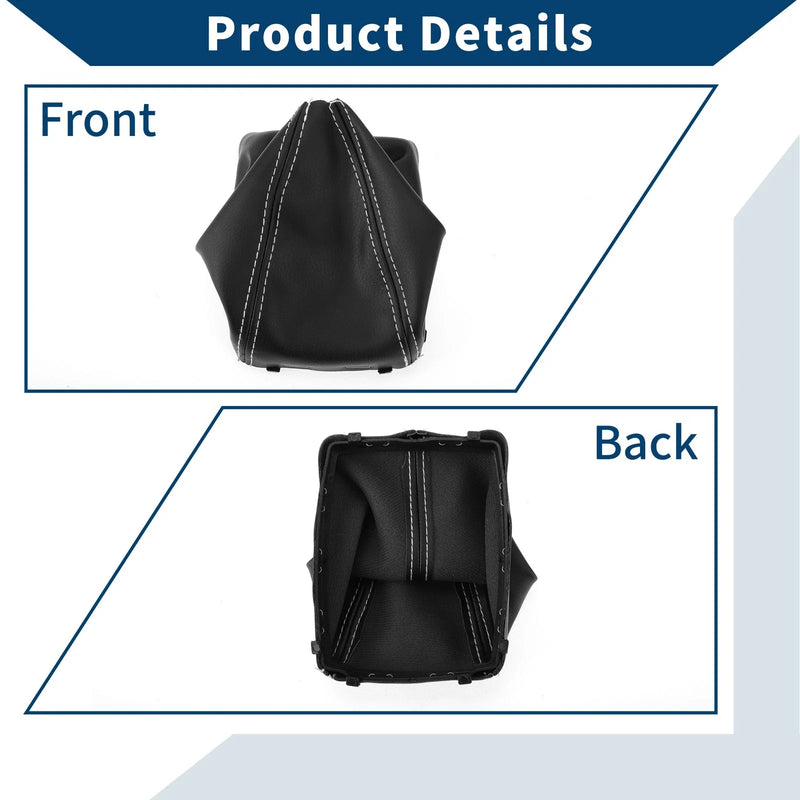 Ford Focus C-MAX 1 Pc Gear Shift Gaiter Black White Leather (03-10)