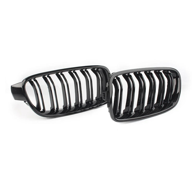 BMW 3-Series F30 F35 Dual Slat Gloss Black Grills (2012-2016)