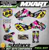 Kawasaki KLX 110 Custom Decal Kit RUSH Style (2000-2009)