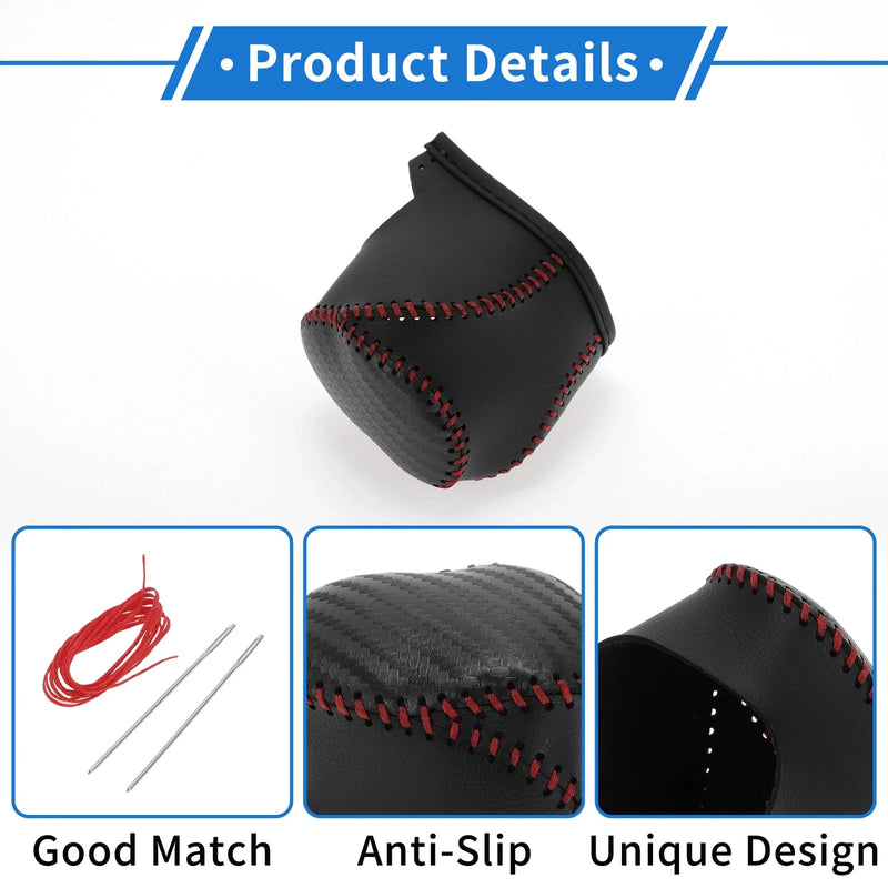 Toyota CH-R (2017-2021) Black Carbon Fiber Red Car Gear Shift Knob Cover
