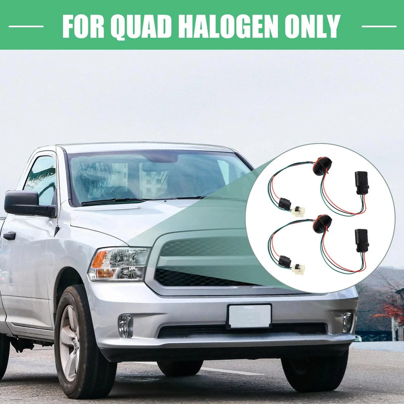 Dodge Ram 1500 2500 3500 Quad Halogen Headlight Harness