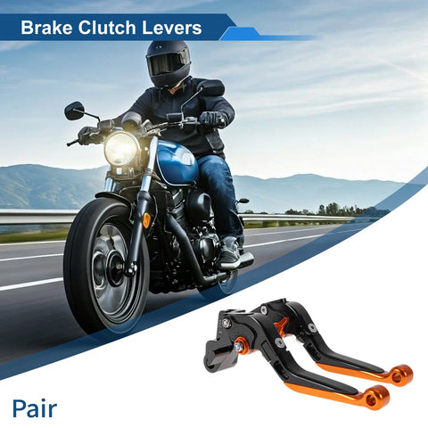 Kawasaki NINJA650R Black Orange Adjustable Short Long Brake Clutch Lever