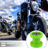 Motorcycle Green 2 x 10mm Drive Chain Pulley Tensioner Rubber Wheel
