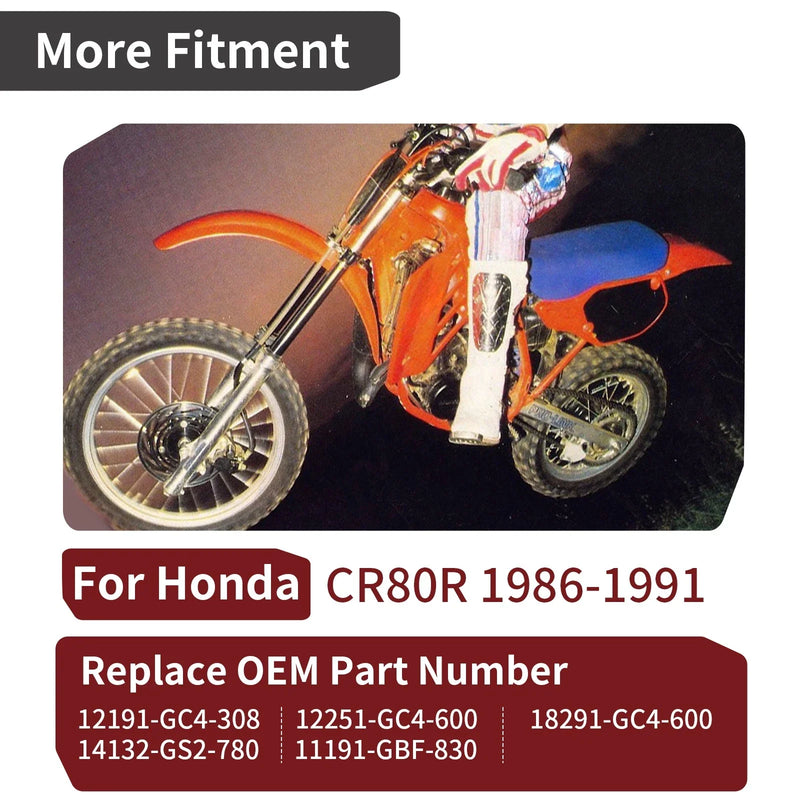 Honda CR80R Engine Top & Bottom End Gasket & Oil Seal Kit (1986–1991)