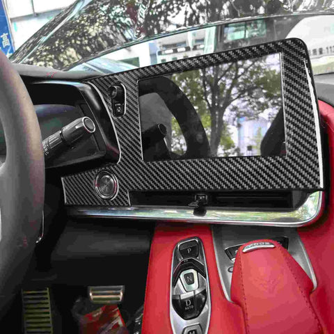 Corvette C8 2020-2023 Soft Carbon Fiber Interior Center Console Set Trim