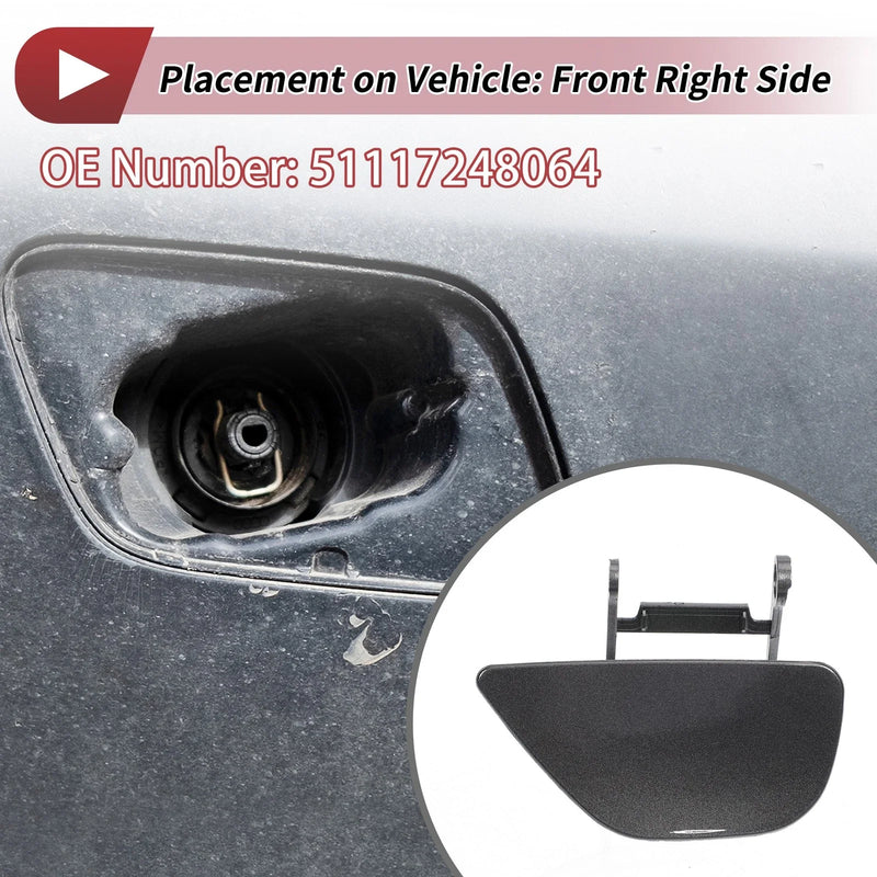 BMW 535i GT Gray Front Right Washer Nozzle Cover Cap (2010 - 2017)