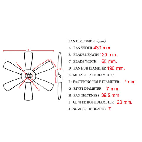 Nissan Navara / Pathfinder 1986-1989 Radiator Cooling Fan