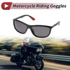 Motorcycle Riding Gray Lens Black Frame Tri-acetel Cellulose Goggles