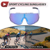 Motorcycle Riding Goggles Blue Lens White with Black Spots Frame PC