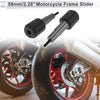 Make Model 1.1" 2 x Aluminum Alloy Plastic Motorcycle Slider Frame Titanium Tone