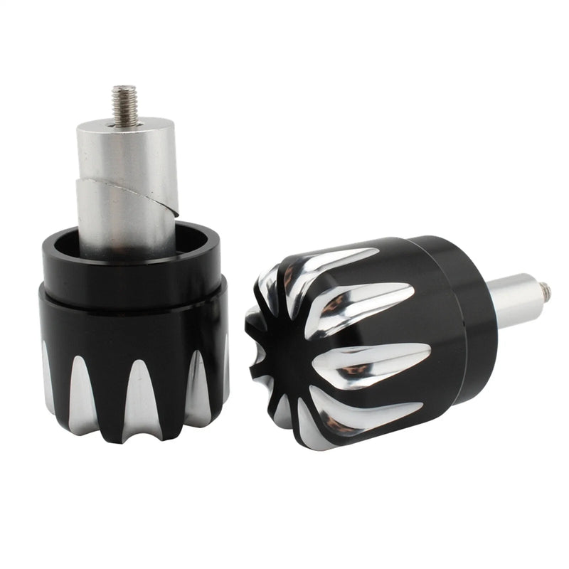 BMW RnineT 2 x Black White Front Wheel Axle Nut Cap Covers (2017-2022)