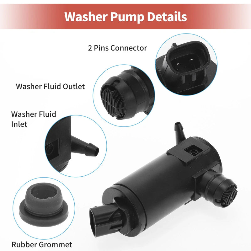 Toyota Windshield Washer Pump w/ Grommet (2000-2006)