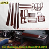 Mercedes-Benz E-Class 17X Wood Grain Interior Cover Trim Decor (2014–2015)