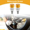 Motorcycle Screw M4x0.7 Fork Air Bleeder Valve Metal Gold Tone 2 x
