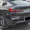 BMW X4 G02 M Sport (2018-2021) Gloss Black 2 x Rear Bumper Side Splitter Trim