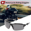 Motorcycle Riding Goggles Deep Gray Lens Black White Frame Triacetel Cellulose