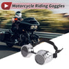 Motorcycle 1 Pc / Motorcycle Riding Goggles Black Lens Silver Frame Glass ABS /