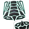 Green Motorcycle Oil Fuel Tank Pad Cover Protector Decal Grip