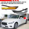 Infiniti Q50 Q60 Black LED Mirror Dynamic Sequential Turn Signal Light DRL
