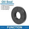 Oil Seal 25x58x10mm Rotary Shaft Seal Nitrile Rubber Black 5 Pcs