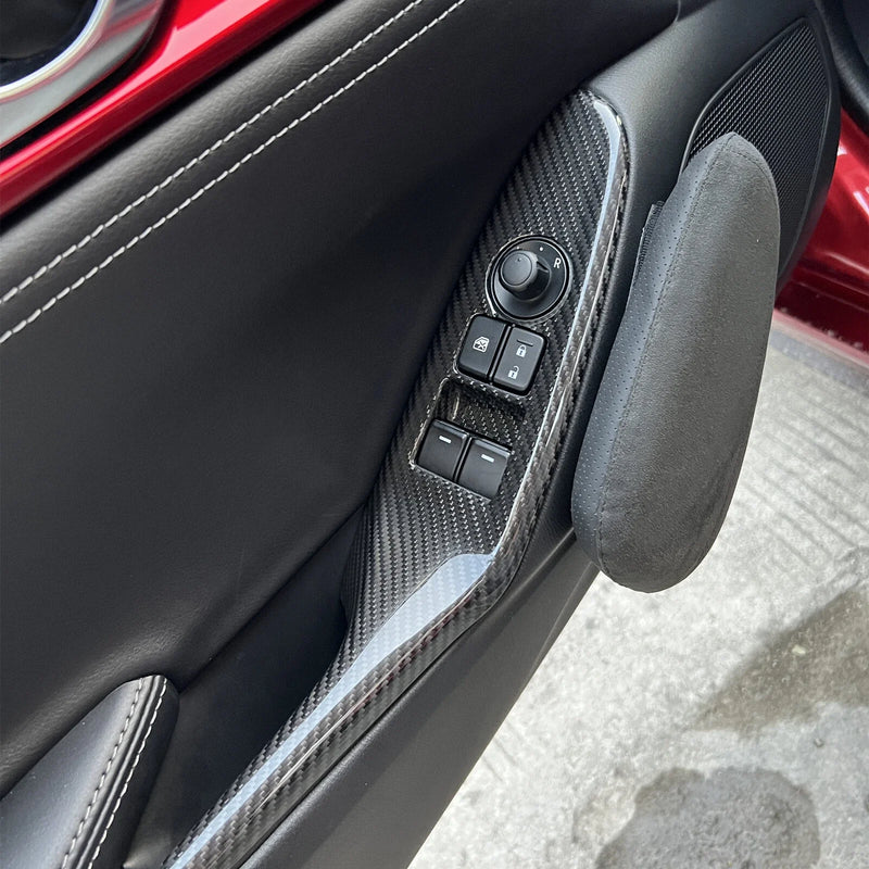 Mazda MX-5 Miata 1 Pair Carbon Fiber Window Lift Trim Cover (2016-2024)
