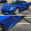 Corvette C8 Side Skirts 5VM Style Extensions Rocker Panels Carbon Look (2020+)