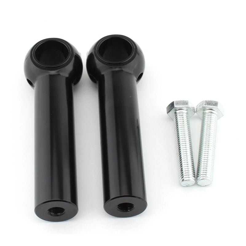 Universal Motorcycle 1" Bar Diameter Black Handlebar Riser Kit