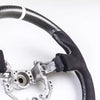 Toyota 86 Subaru BRZ Steering Wheel Suede White Matte Black Carbon (2012-2023)
