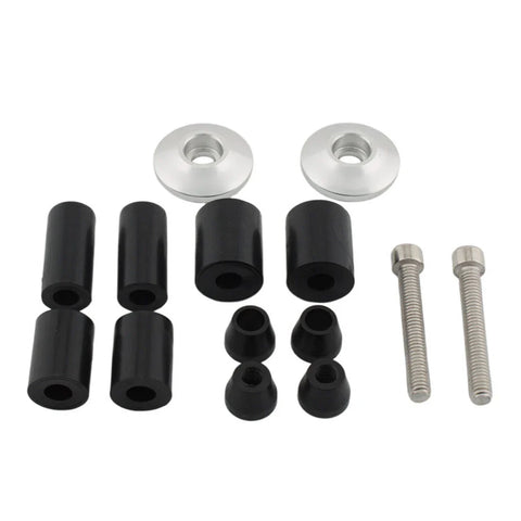 Motorcycle Dirt Bike - Silver 7/8'' Handle Bar End Grips Caps