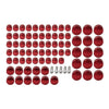 Harley Touring Road Street Glide 75X Red Engine Bolt Topper Caps (2007-2016)