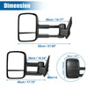 Chevy Silverado Avalanche Suburban GMC Cadillac Pair Tow Mirrors