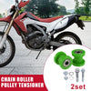 Motorcycle Mini Bike Green 2 x Set 8mm 10mm Chain Roller Pulley Tensioner