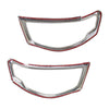 Headlight Cover Trim Chrome Pair Fits Mitsubishi L200 Triton UTE 2006-14 EBDE