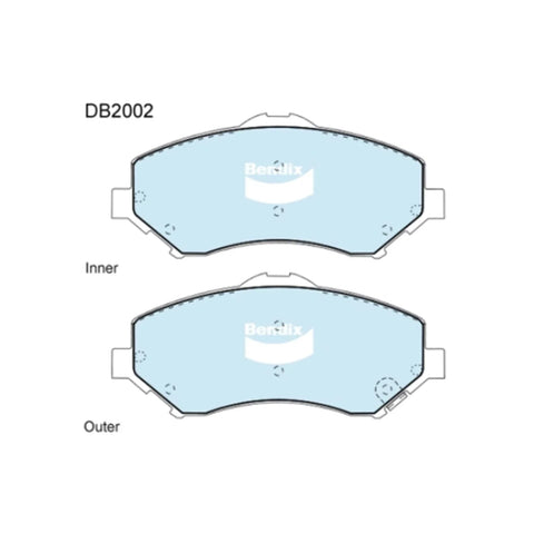Dodge Journey 2.0L 2.7L 4WD Front Disc Brake Pad Set (2008-2012)